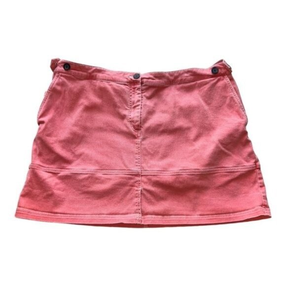 Wildfang Womens Essential Denim Work Skirt Coral Size 3X Stretch Cotton Blend - Picture 1 of 13